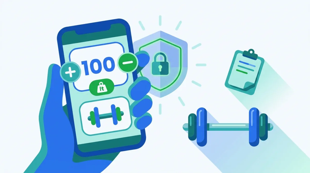 Trainingszettel auf dem Smartphone
