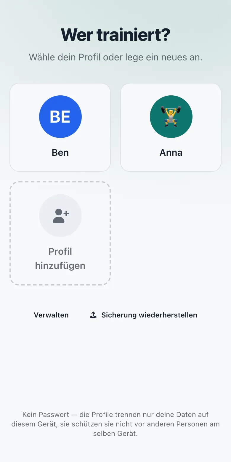 Profil-Auswahl